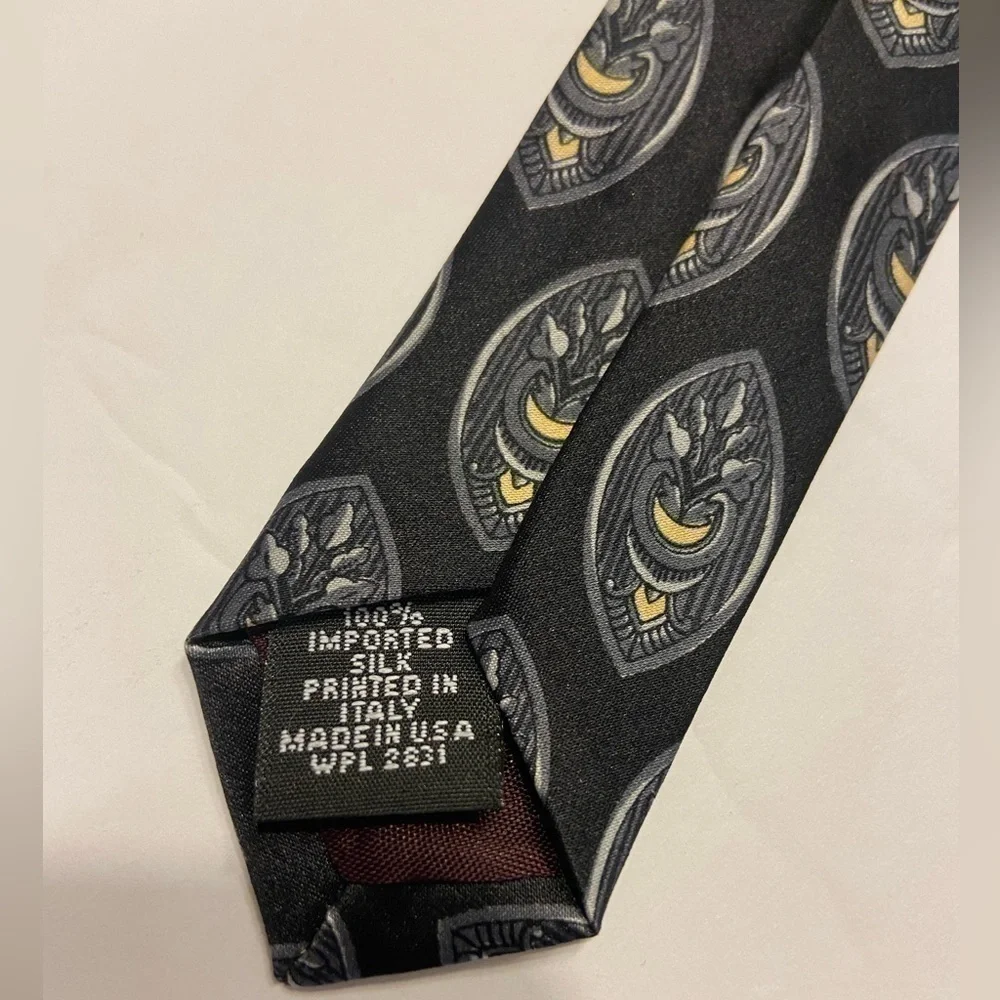 𝅺HENRY Grethel Men's Italian Silk Tie Necktie Menswear Design L: 58